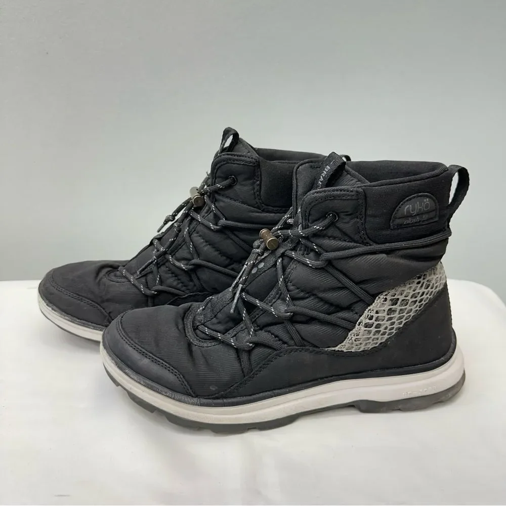 Ryka plush fit Brae Re-Zorb cold weather lace up boots‎ women's 7.5